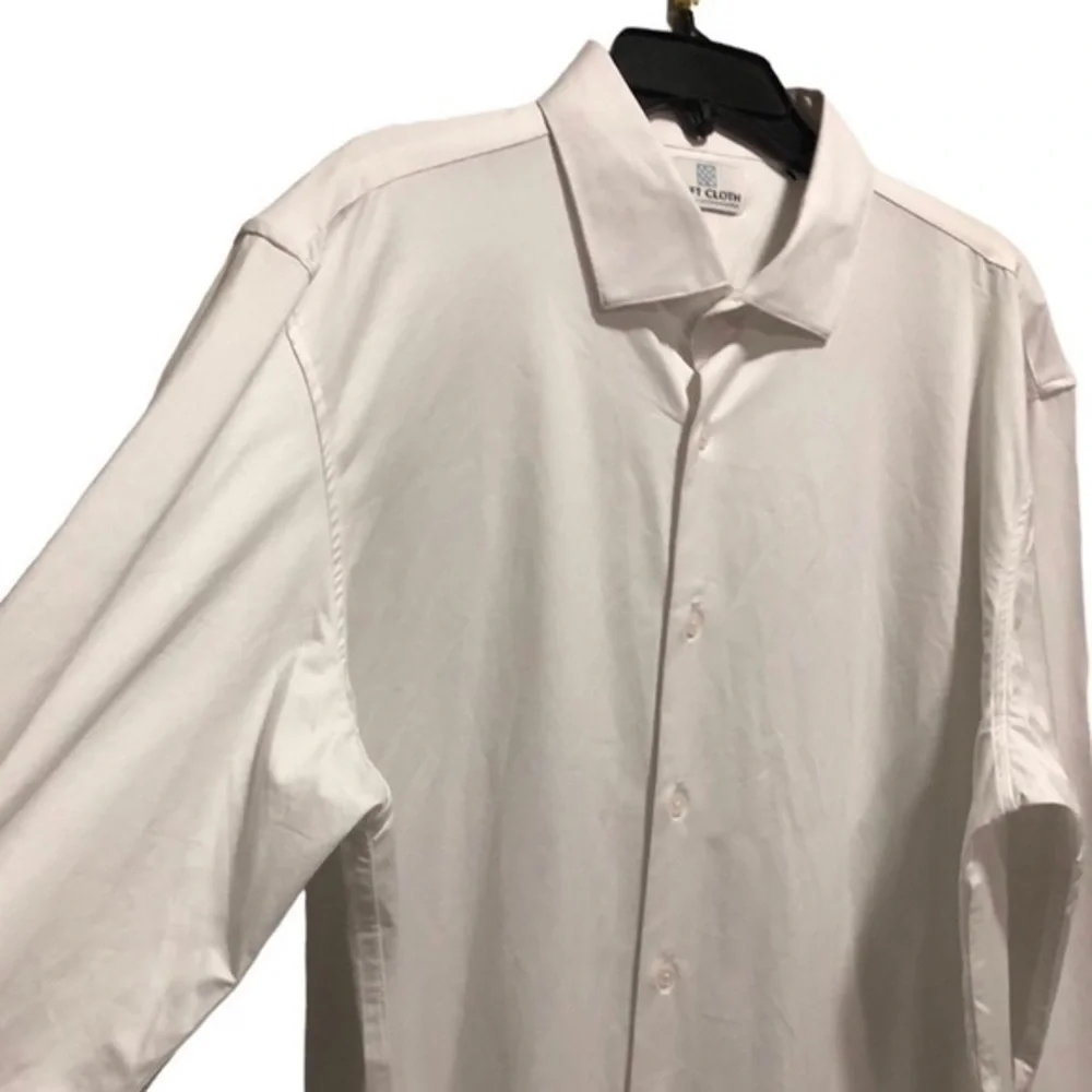 Soft Cloth Button Front Collared Dress Shirt - Picture 5 of 11